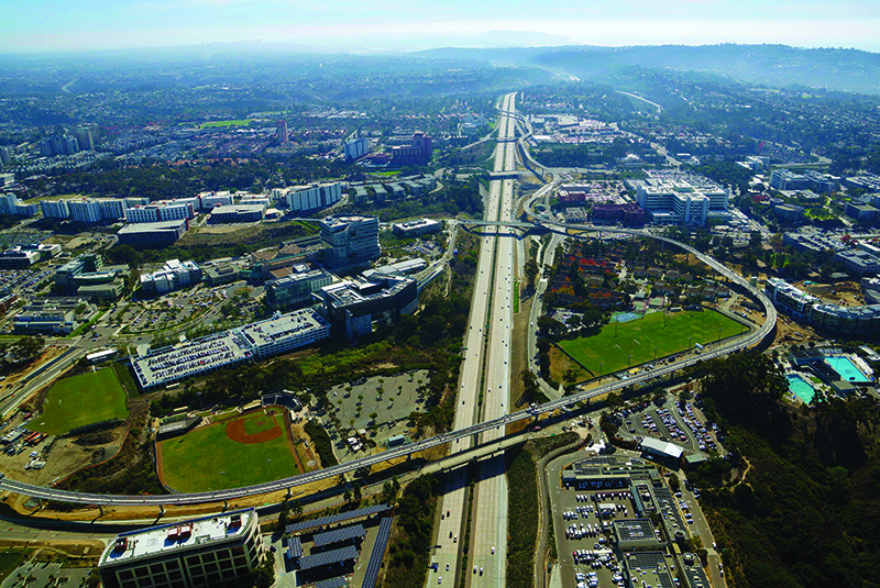 Construction progress of the elevated Trolley guideway. (November 2020)