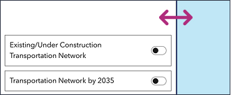 Filters pane resize line